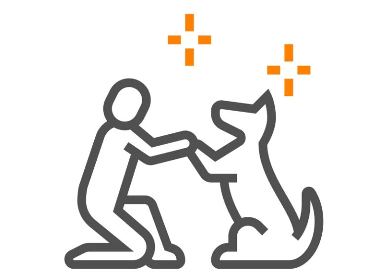 ikona pies i ludzik